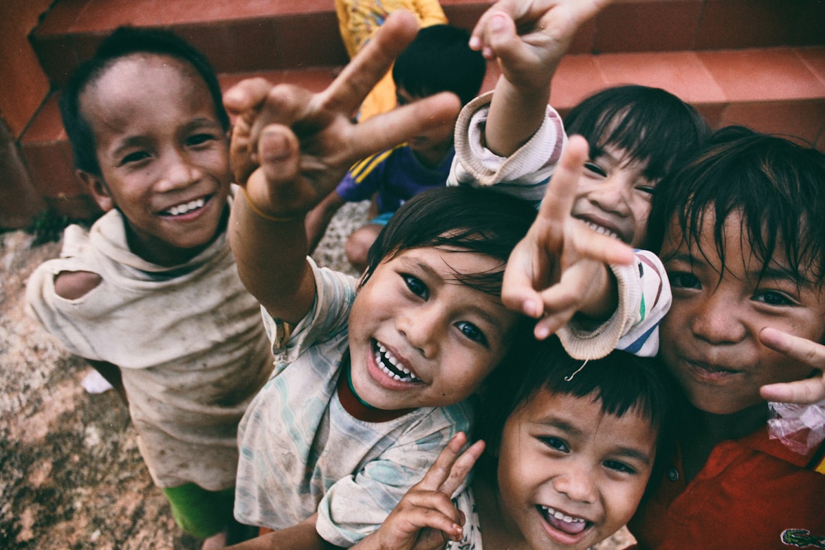 Smiling children the mission serves